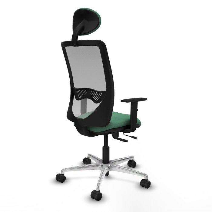 PIQUERAS Y CRESPO Silla de oficina Zulema con mecanismo Sincro/Traslack Verde esmeralda y Gris PIQUERAS Y CRESPO Silla de oficina Zulema con mecanismo Sincro/Traslack Verde esmeralda y Gris