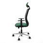 PIQUERAS Y CRESPO Silla de oficina Zulema con mecanismo Sincro/Traslack Verde esmeralda y Gris