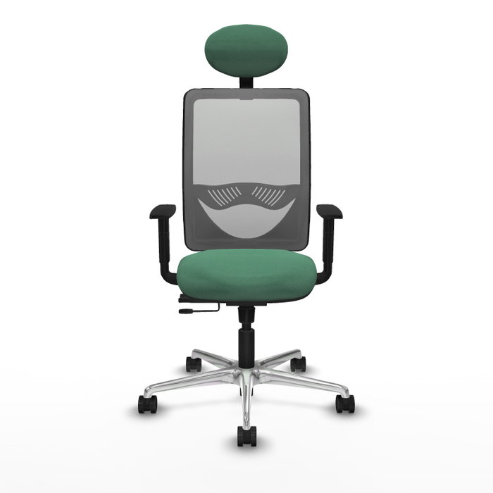 PIQUERAS Y CRESPO Silla de oficina Zulema con mecanismo Sincro/Traslack Verde esmeralda y Gris PIQUERAS Y CRESPO Silla de oficina Zulema con mecanismo Sincro/Traslack Verde esmeralda y Gris