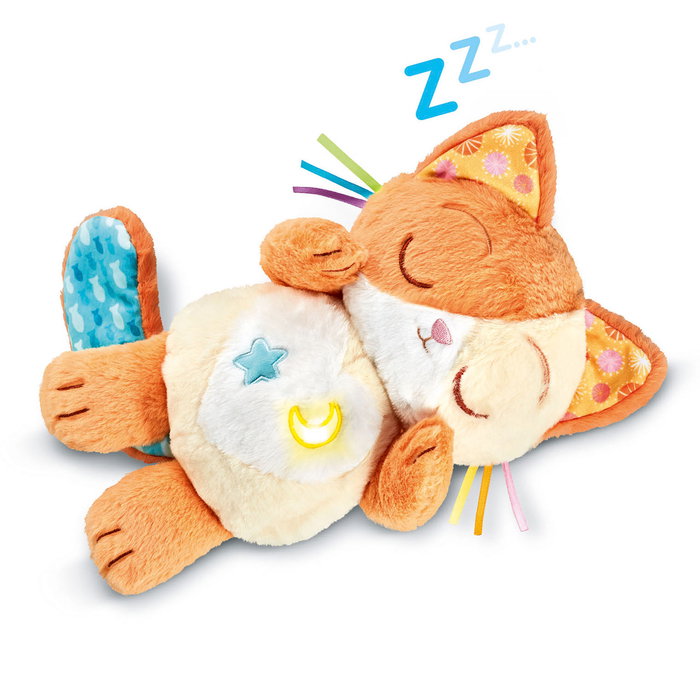 V-Tech Peluche Gatito Felices Sueños 80-575022 para Dormir con Sonidos y Luz Suave