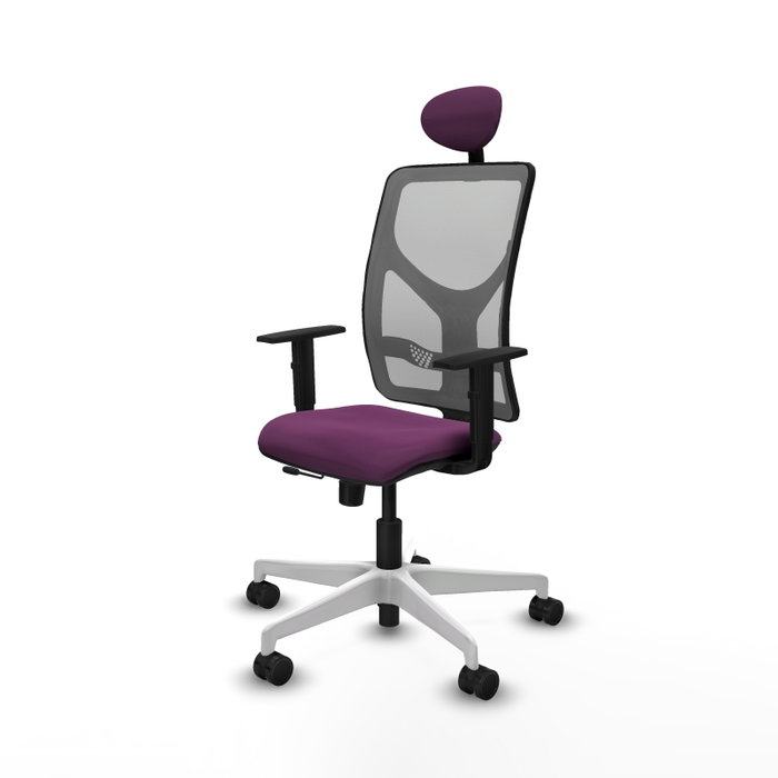 PIQUERAS Y CRESPO Silla de oficina Motilla Morada con respaldo gris PIQUERAS Y CRESPO Silla de oficina Motilla Morada con respaldo gris