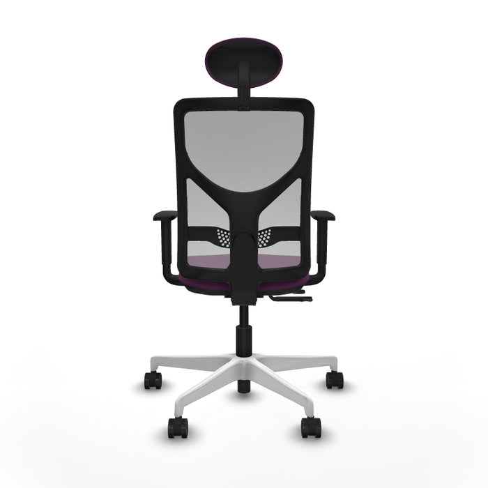 PIQUERAS Y CRESPO Silla de oficina Motilla Morada con respaldo gris PIQUERAS Y CRESPO Silla de oficina Motilla Morada con respaldo gris