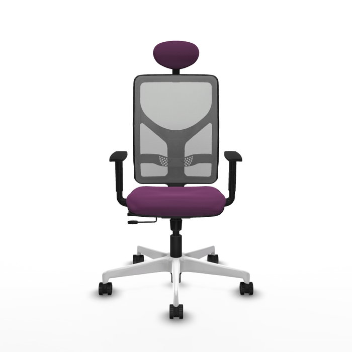 PIQUERAS Y CRESPO Silla de oficina Motilla Morada con respaldo gris PIQUERAS Y CRESPO Silla de oficina Motilla Morada con respaldo gris