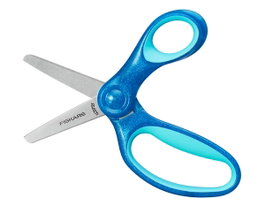 Fiskars Tijeras para niños de 13cm Azul purpurina punta redonda