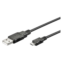 Goobay Cable USB 2.0 A a Micro B Macho/Macho 1,8m Negro