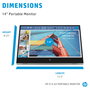 HP E14 G4 Monitor Portátil 14 Pulgadas Full HD Silver
