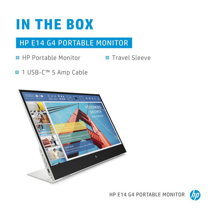 HP E14 G4 Monitor Portátil 14 pulg Full HD Silver