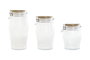 DKD Home Decor Set de 3 Botes Herméticos de Cristal