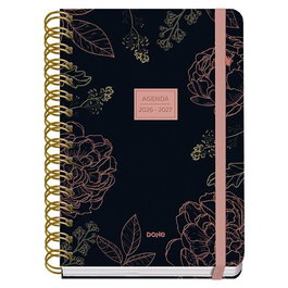 Dohe Agenda Escolar Premium A5 Espiral Doble Cartón Forrado Mod. Noir 2026-2027