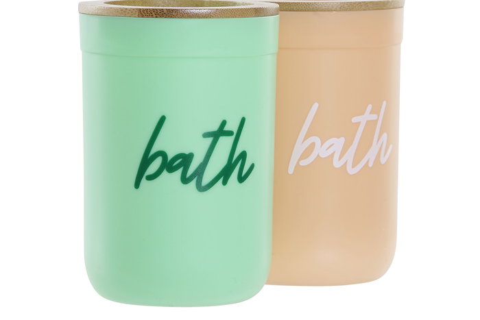 DKD Home Decor Vaso Scandi Naranja Verde 7.4 x 11.2 x 7.4 cm (6 Unidades)