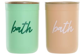 DKD Home Decor Vaso Scandi Naranja Verde 7.4 x 11.2 x 7.4 cm (6 Unidades)