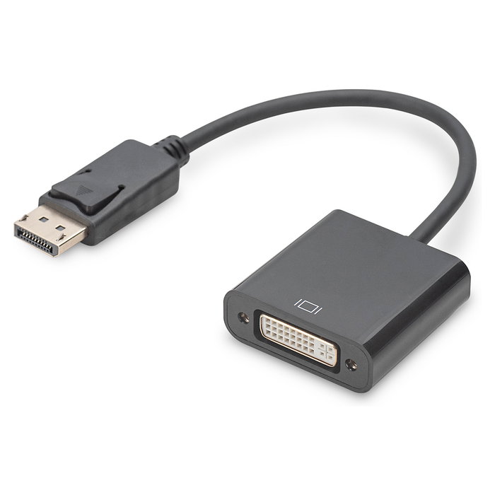 Digitus Adaptador DisplayPort a DVI Activo, Conector Mini DisplayPort Macho a DVI-I Hembra, 0.15m Digitus Adaptador DisplayPort a DVI Activo, Conector Mini DisplayPort Macho a DVI-I Hembra, 0.15m