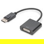 Digitus Adaptador DisplayPort a DVI Activo, Conector Mini DisplayPort Macho a DVI-I Hembra, 0.15m