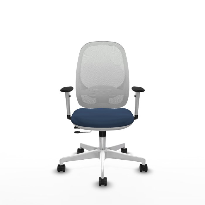 PIQUERAS Y CRESPO Silla de oficina Cilanco Azul marino y Blanco