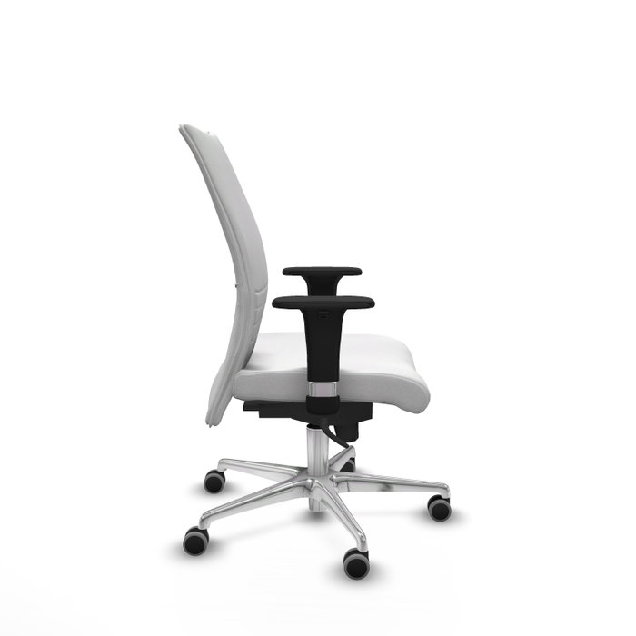 PIQUERAS Y CRESPO Silla Albacete Confidente Blanca con Mecanismo Sincro y Base de Aluminio