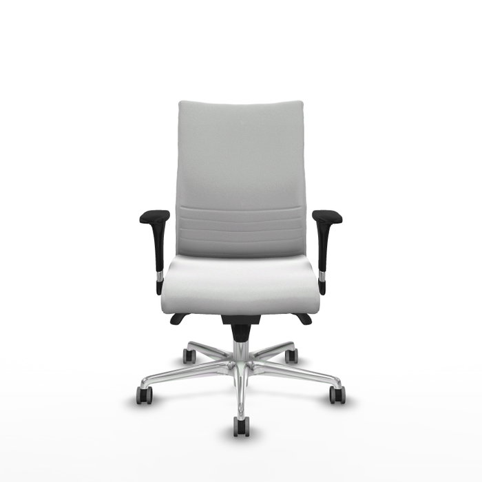 PIQUERAS Y CRESPO Silla Albacete Confidente Blanca con Mecanismo Sincro y Base de Aluminio