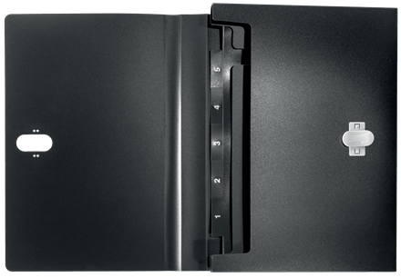 Leitz Carpeta Polipropileno Acordeón 5 Posiciones con Bolsillo Frontal y Broche Giratorio A4 Recycle Negro 46240095