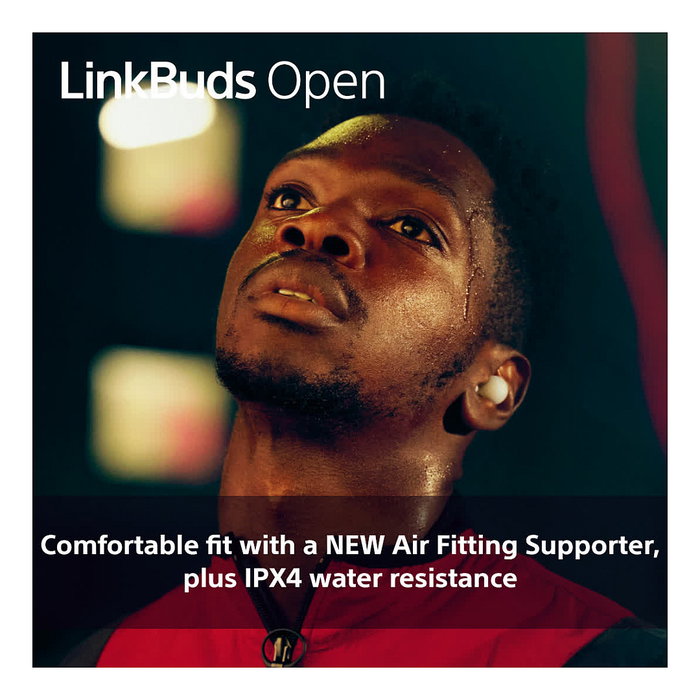 Sony WFL910B LinkBuds, Auriculares Inalámbricos True Wireless Open con Bluetooth 5.3, 8h/22h Batería, Carga Rápida, Resistencia IPX4, Control por Voz, Negro