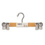 Juego de Perchas Kipit Marrón Plateado Madera Metal 28,5 x 2,5 x 11,5 cm 28,5 x 11,5 x 4 cm 28,5 x 11,5 x 6 cm Pinzas (24 Unidad