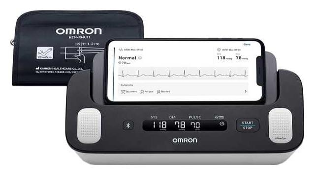 Omron Complete HEM-7530T-E3 2w1 Bluetooth blanco y negro