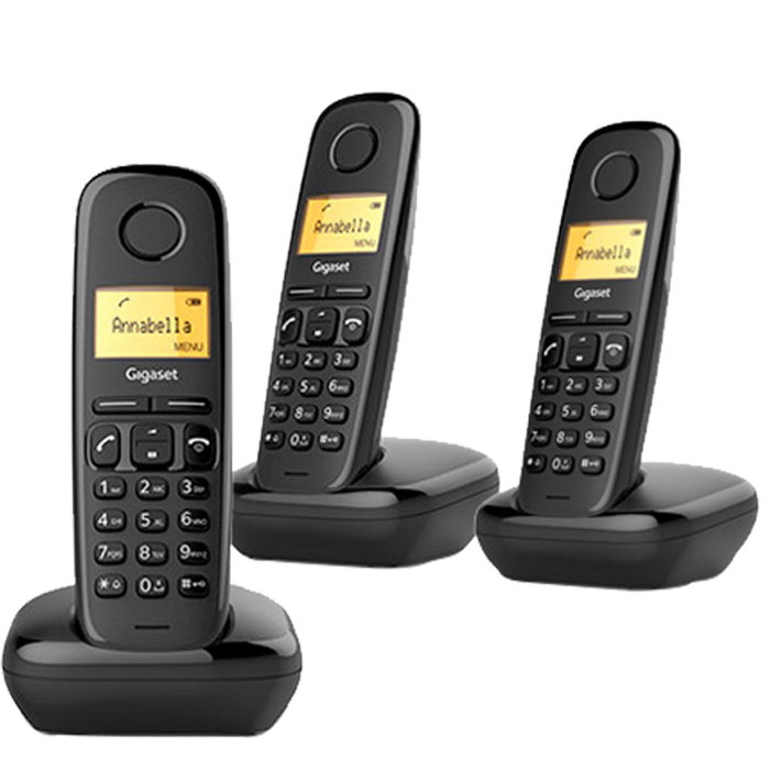 Gigaset A170 Trio Teléfono Inalámbrico Negro Gigaset A170 Trio Teléfono Inalámbrico Negro