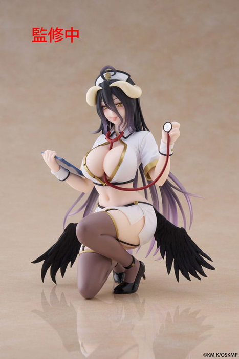 Overlord Estatua PVC Desktop Cute Figure Albedo Nurse Ver. Renewal 13 cm