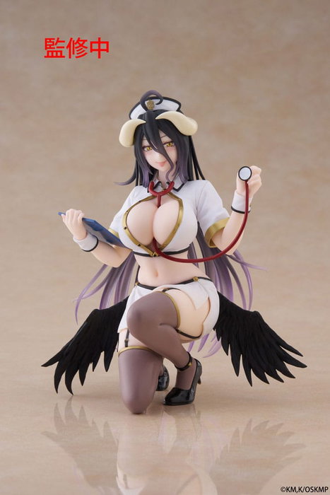 Overlord Estatua PVC Desktop Cute Figure Albedo Nurse Ver. Renewal 13 cm