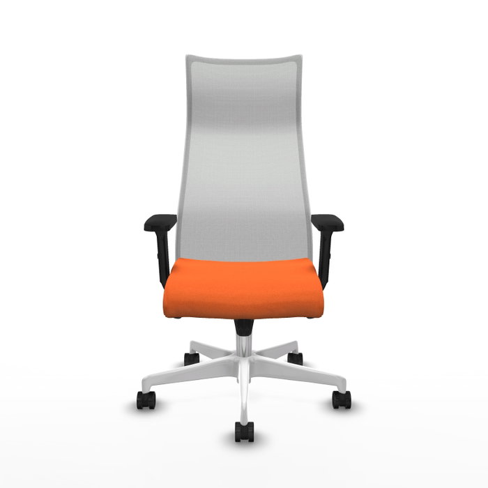 PIQUERAS Y CRESPO Sillón Albacete Naranja y Blanco con Mecanismo Sincro