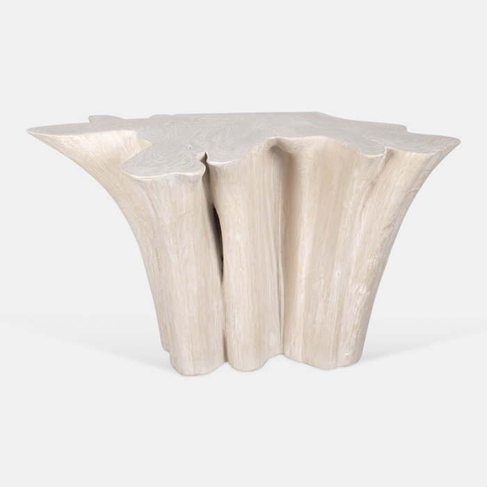 DKD Home Decor Consola Raíz de Teca 120x40x77 Decapé Blanco