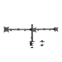 GEMBIRD Soporte para 3 Pantallas de PC, Compatible con Monitores de 17 a 27 Pulgadas, Capacidad de Carga 7 kg