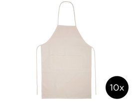 Innspiro Pack de 10 Delantales de Algodón con 2 Bolsillos, 63x92cm