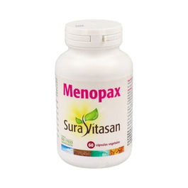 SURA VITASAN Menopax 60 Cápsulas - Dong Quai, Sauzgatillo, Trébol Rojo, Diente de León, Cimifuga Racemosa, Dioscorea Villosa