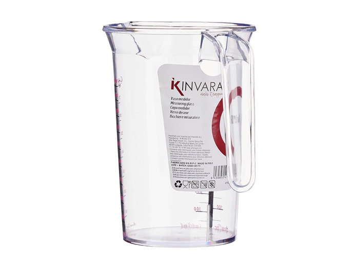 Kinvara Jarra Medidora Transparente 800 ml 17.5x17.5x12.5 cm (Set de 36)