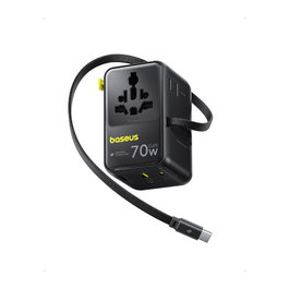 Baseus EnerCore CG11 Adaptador de Viaje 70 W Negro
