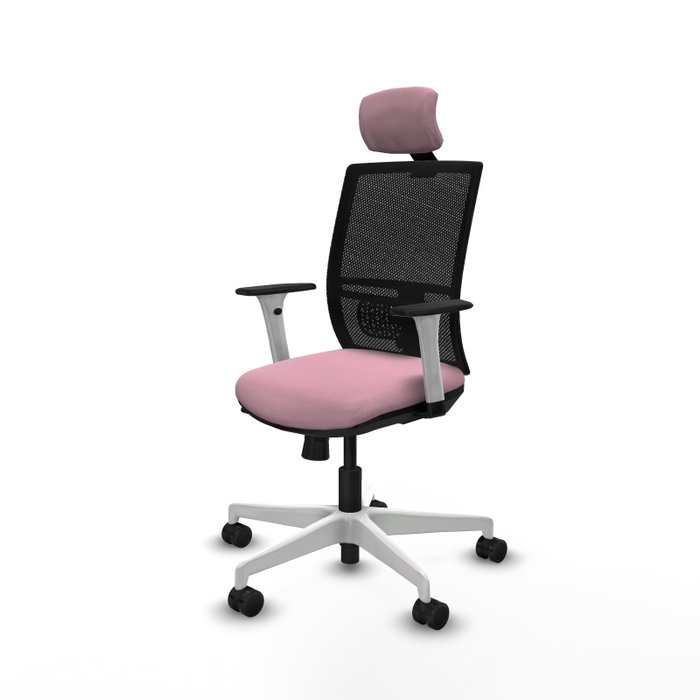 PIQUERAS Y CRESPO Silla de oficina Yunquera Rosa y Negro con mecanismo Sincro/Traslack PIQUERAS Y CRESPO Silla de oficina Yunquera Rosa y Negro con mecanismo Sincro/Traslack