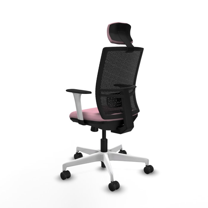 PIQUERAS Y CRESPO Silla de oficina Yunquera Rosa y Negro con mecanismo Sincro/Traslack PIQUERAS Y CRESPO Silla de oficina Yunquera Rosa y Negro con mecanismo Sincro/Traslack