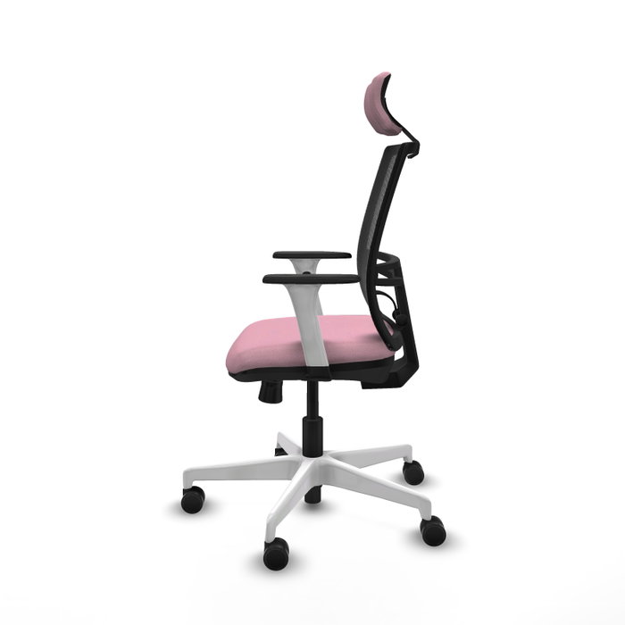 PIQUERAS Y CRESPO Silla de oficina Yunquera Rosa y Negro con mecanismo Sincro/Traslack PIQUERAS Y CRESPO Silla de oficina Yunquera Rosa y Negro con mecanismo Sincro/Traslack