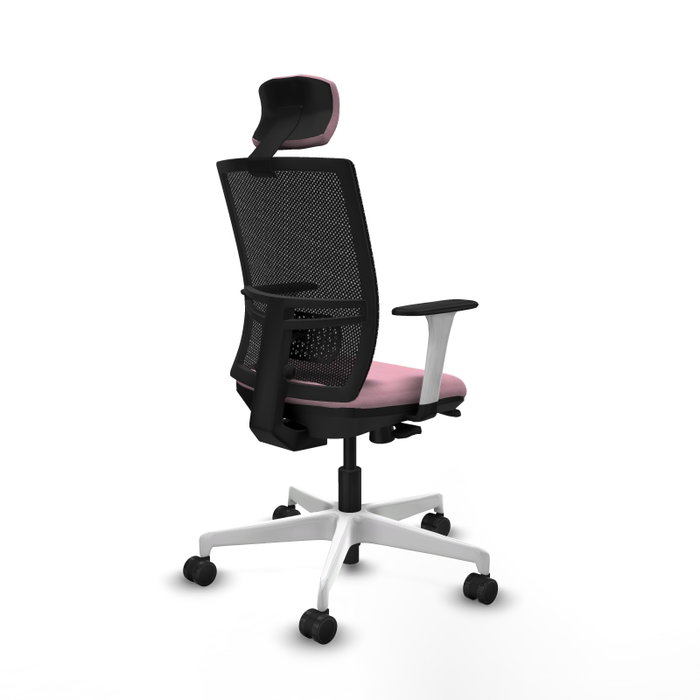 PIQUERAS Y CRESPO Silla de oficina Yunquera Rosa y Negro con mecanismo Sincro/Traslack PIQUERAS Y CRESPO Silla de oficina Yunquera Rosa y Negro con mecanismo Sincro/Traslack