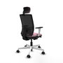 PIQUERAS Y CRESPO Silla de oficina Yunquera Rosa y Negro con mecanismo Sincro/Traslack