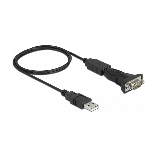 DeLOCK Adaptador USB 2.0 Tipo-A a Serial RS-232 D-Sub 9 Pin Macho con Tuercas, 0,8 m DeLOCK Adaptador USB 2.0 Tipo-A a Serial RS-232 D-Sub 9 Pin Macho con Tuercas, 0,8 m