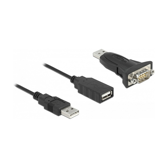 DeLOCK Adaptador USB 2.0 Tipo-A a Serial RS-232 D-Sub 9 Pin Macho con Tuercas, 0,8 m DeLOCK Adaptador USB 2.0 Tipo-A a Serial RS-232 D-Sub 9 Pin Macho con Tuercas, 0,8 m