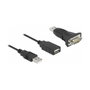 DeLOCK Adaptador USB 2.0 Tipo-A a Serial RS-232 D-Sub 9 Pin Macho con Tuercas, 0,8 m