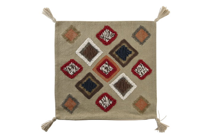 DKD Home Decor Funda Cojin Multicolor Algodon 50 x 50 cm