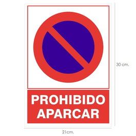 WOLFPACK LINEA PROFESIONAL Cartel Prohibido Aparcar 21x 30 cm