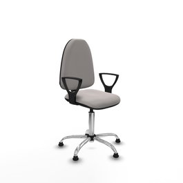 PIQUERAS Y CRESPO Silla de oficina Aýna Blanca con Brazos Fijos