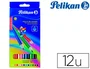 PELIKAN Lápices de Colores Acuarelables Hexagonales con Pincel, 12 Colores