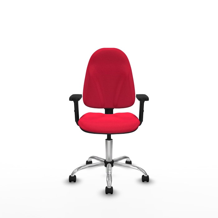 PIQUERAS Y CRESPO Silla de oficina Algarra Roja con Brazos 2D