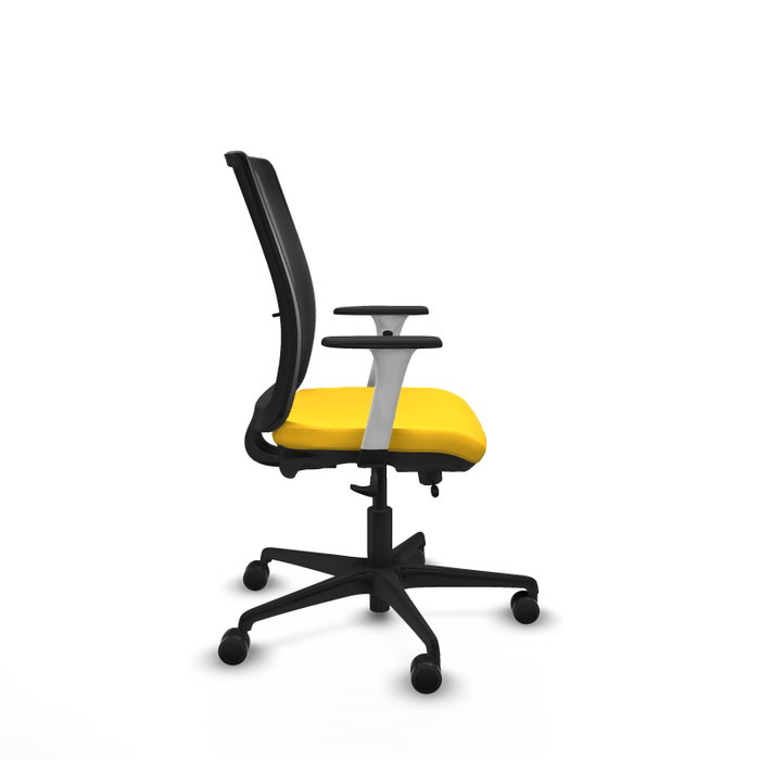 PIQUERAS Y CRESPO Silla de oficina Haches con mecanismo Sincro/Traslack, Amarillo y Negro