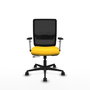 PIQUERAS Y CRESPO Silla de oficina Haches con mecanismo Sincro/Traslack, Amarillo y Negro