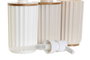 DKD Home Decor Baño Set de 3 Piezas Blanco Beige 9 x 18 x 16 cm